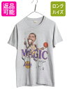 【7/15 555円OFFクーポン×P最大8倍!】 80s USA製 レイカーズ イラスト プリント 半袖 Tシャツ メンズ M 小さめ S 程/ ヴィンテージ NBA オフィシャル マジック ジョンソン バスケ| 古着 中古 80's 80年代 アメリカ製 当時物 ビンテージ シングルステッチ キャラクター 半袖