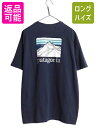 【7/27 24h限定ポイント5倍!】 パタゴニア ポケット付き 両面 プリント 半袖 Tシャツ メンズ L / 21年製 アウトドア ポケT グラフィック バックプリント カットソー 紺 | 古着 中古 Patagonia 半袖Tシャツ ポケットTシャツ アート イラスト プリントTシャツ ロゴTシャツ ク