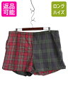 00s ポロ ラルフローレン チェック ショートパンツ メンズ XXL / 古着 オールド スイム ショーツ 水陸両用 短パン 大きいサイズ クレイジー| 中古 00年代 POLO RALPH LAUREN 2XL コットン 海パン ハーフパンツ スイムパンツ ショート パンツ ボードショーツ マルチカラー