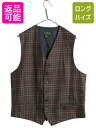 【7/8 最大半額SALE&ポイント5倍!!】 90s USA製 ジェイクルー チェック テーラード ベスト メンズ L / オールド 巨人タグ リネン 前開き 重ね着 マルチカラー ノースリーブ ジレ| 古着 中古 90's 90年代 JCREW J.CREW アメリカ製 旧タグ チェックベスト リネンベスト ポケッ