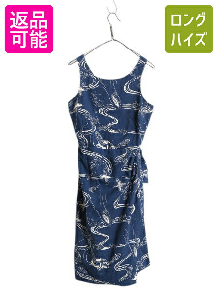 パタゴニア パタロハ 総柄 ノースリーブ ワンピース レディース M 19年製 アウトドア オーガニック コットン ひざ丈 リゾート キャミワンピ| 古着 中古...