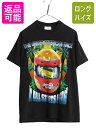 【9/10 20名様限定10%OFFクーポン配布 90s USA製 ナスカー 両面 イラスト プリント Tシャツ メンズ M / オールド グラフィック アート ヘビーウェイト モータースポーツ ブラック| 古着 中古 黒 90's 90年代 アメリカ製 NASCAR レース バックプリント 半袖Tシャツ プリン
