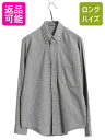 80s USA製 LORD&TAYLOR 長袖 ボタンダウン フランネル シャツ メンズ M ヴィンテージ ギンガム チェック ネルシャツ BD 長袖シャツ 黒...