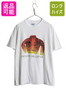 【7/6 48h限定10%OFFクーポン配布!】 90s USA製 リーバイス アート プリント 半袖 Tシャツ メンズ L / オールド フォト グラフィック 両面 ヘビーウェイト シングルステッチ 白| 古着 中古 90年代 アメリカ製 米国製 Levis 半袖Tシャツ イラスト プリントTシャツ アートTシ
