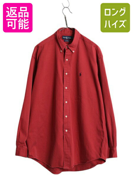 美品】ラルフローレン バンドカラー フリル シャツ チマヨ柄 M