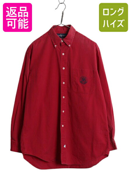 美品】ラルフローレン バンドカラー フリル シャツ チマヨ柄 M