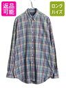 【7/13 24h限定555円OFFクーポン配布!】 90s ラルフローレン マドラス チェック 長袖 ボタンダウン シャツ メンズ L オールド ポロ コット...