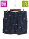 【9/6 最大半額SALE&店内ポイント5倍!】 00s ポロ ラルフローレン 総柄 コットン チノ ショートパンツ メンズ 35 オールド ショーツ 短パン クジラ モノグラム アーミー タイプ 紺| 古着 中古 00年代 POLO RALPH LAUREN ノータック ハーフパンツ ショート パンツ チノパン