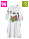 デッドストック 90s USA製 ゴルフ ジョーク イラスト プリント Tシャツ メンズ レディース XXL オールド グラフィック アート キャラクター| 新品 未使用品 新古品 90’s 90年代 アメリカ製 大きいサイズ シングルステッチ ワンピース プリントTシャツ 半袖Tシャツ 白 NOS