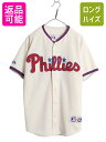 【7/8 最大半額SALE&ポイント5倍!!】 USA製 フィリーズ ベースボール シャツ メンズ L 程/ MLB オフィシャル マジェスティック 大リーグ ...