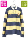 【7/4 最大半額SALE&ポイント5倍!!】 00s ポロ ラルフローレン ボーダー 長袖 ラガーシャツ メンズ L / オールド ラグビー 長袖シャツ ポロシャツ コットン ボックス カットソー| 古着 中古 00年代 POLO RALPH LAUREN ラグビーシャツ ラガー 長袖ポロシャツ 長袖ポロ ヘビー