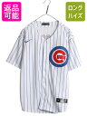 【7/8 最大半額SALE&ポイント5倍!!】 カブス ベースボール シャツ メンズ M / 古着 MLB オフィシャル ナイキ スウッシュ 大リーグ ユニフォ...