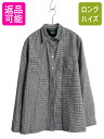 00s ローレン ラルフローレン チェック シャツ ジャケット レディース M サマー ウール 千鳥格子 長袖シャツ ボックス きれいめ カジュアル| 古着 中...