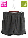 【7/13 24h限定555円OFFクーポン配布!】 ノースフェイス 総柄 ナイロン ショートパンツ メンズ L アウトドア サーフ スイム ショーツ 短パン 海パン 水陸両用 インナー付き グレー| 古着 中古 The North Face ハーフパンツ ショート パンツ スイムパンツ スイムショーツ ボ
