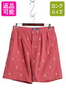 【7/15 555円OFFクーポン×P最大8倍!】 90s ポロ ラルフローレン 総柄 コットン チノ ショートパンツ メンズ 33 オールド ショーツ 短パン ツータック ゆったり チノパン ポロチノ| 中古 90年代 90's POLO RALPH LAUREN ハーフパンツ ショート パンツ 2タック チノパンツ チ