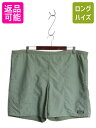 パタゴニア バギーズ ロング ショーツ メンズ L / 古着 15年製 アウトドア ナイロン ショートパンツ 短パン 海パン 水陸両用 インナー付き| 古着 中古 Patagonia バギーズショーツ ショート パンツ サーフ スイムパンツ サーフパンツ ボードショーツ ワンポイント グリーン