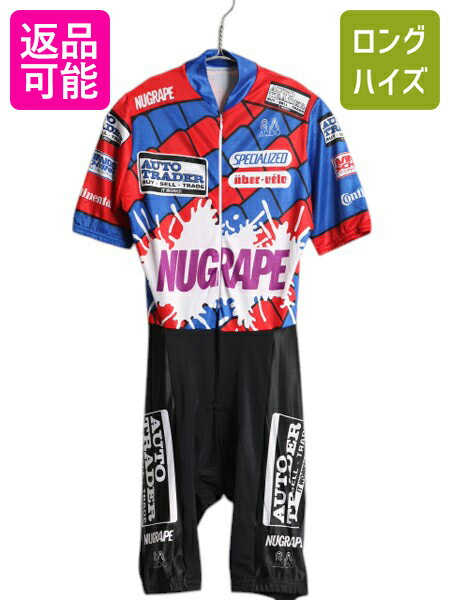 00s USA製 オールインワン 半袖 サイクル ジャージ メンズ S / サイクルウェア 自転車 サイクリング スポンサー ロゴ 企業 3D パッド付き| 古...