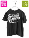 80s パキ綿 プリント Tシャツ メンズ XS 程/ ヴィンテージ グラフィック シングルステッチ ショート丈 モノトーン 黒 雰囲気抜群 ダメージ| 古着 ...