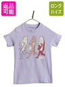 80s ナイキ プリント 半袖 Tシャツ キッズ ベビー 100cm 程/ イラスト グラフィック シューズ シングルステッチ カットソー パープル| 古着 中...