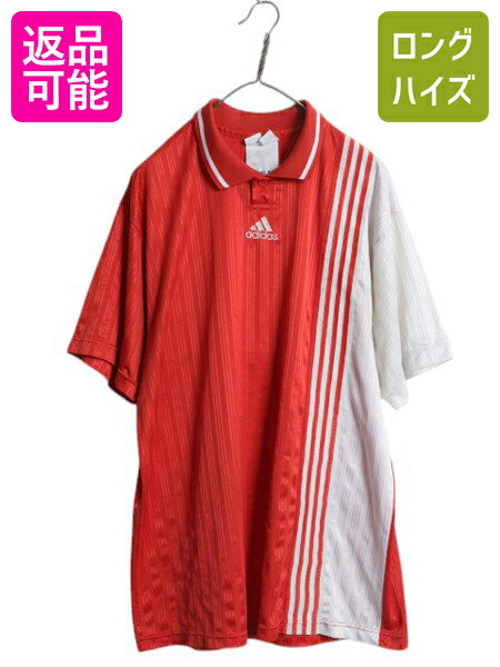 【12/4 スーパーSALE最大半額×P5倍!】 00s USA製 アディダス サッカー プラクティス シャツ メンズ XL オールド ポロシャツ ユニフォーム...