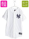 【7/27 24h限定ポイント5倍!】 ヤンキース ベースボール シャツ メンズ S 程/ MLB オフィシャル マジェスティック 大リーグ ユニフォーム ゲームシャツ 半袖シャツ 重ね着| 古着 中古 Majestic メジャーリーグ 野球 半袖シャツ ユニホーム ベースボールシャツ ストライプ ス