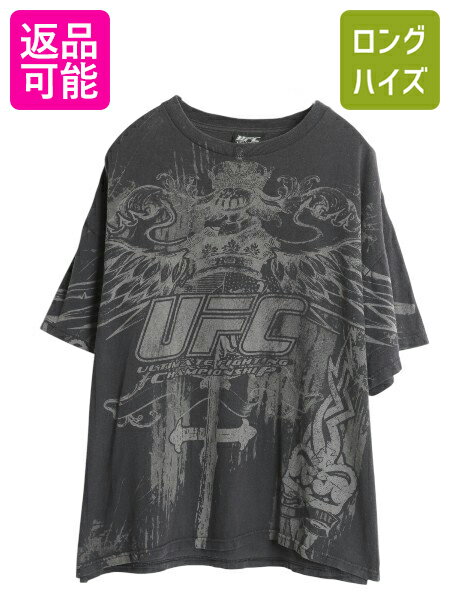 00s UFC グラフィック オーバー プリント Tシャツ メンズ XL 古着 オールド オフィシャル イラスト 総..