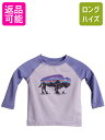 パタゴニア キャプリーン プリント 長袖 Tシャツ キッズ ベビー 80cm アウトドア フィッツロイ バイソン イラスト ストレッチ ロンT 子供用| 古着 ...