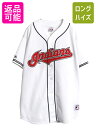 USA製 インディアンズ ベースボール シャツ メンズ XL / MLB オフィシャル マジェスティック 大リーグ ユニフォーム 大きいサイズ ジャージ| 古着 中古 アメリカ製 Majestic ゲームシャツ 半袖シャツ メジャーリーグ 野球 重ね着 前開き ユニホーム クリーブランド INDIANS