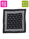 【8/5 24h限定10%OFFクーポン配布!】 70s USA製 ★ ペイズリー柄 バンダナ / ブラック 小物 ヴィンテージ RN 15898 コットン 総...