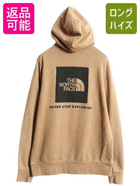 ノースフェイス 両面 プリント スウェット フード パーカー メンズ M / 古着 プルオーバー トレーナー アウトドア 裏起毛 ボックスロゴ 茶| 中古 The North Face ロゴ スエット スウェットパーカー プリントパーカー フードパーカー ロゴパーカー バックプリント シンプル(4)