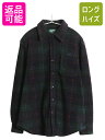 【9/6 最大半額SALE&店内ポイント5倍!】 90s ローレン ラルフローレン チェック フリース シャツ ジャケット レディース M 古着 オールド ポロ 長袖シャツ マルチカラー ゆったり| 中古 90's 90年代 POLO RALPH LAUREN PETITE チェックシャツ フリースシャツ カジュアルシャ