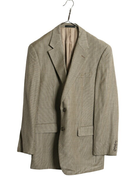 デッドストック チャップス ラルフローレン テーラード ジャケット メンズ L 程 新品 ポロ ブレザー スーツ シルク ウール チェック サマー| 新古品 未使用品 CHAPS POLO RALPH LAUREN カジュアル トラッド ビジネス シンプル きれいめ テーラードジャケット マルチカラー