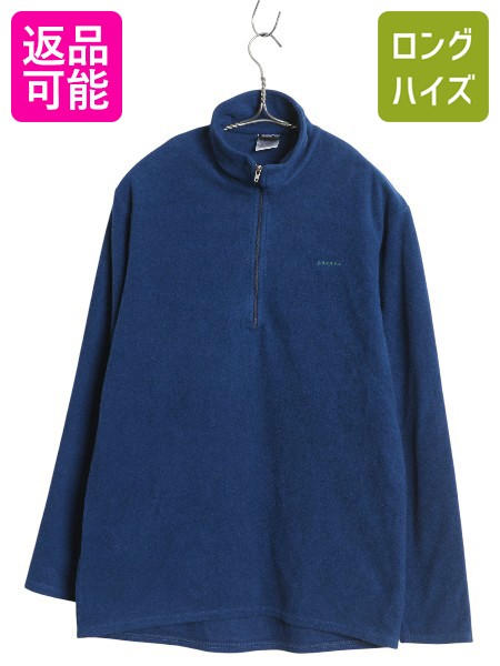 【11/20 BF4h限定777円OFF×P5倍】 90s 00s USA製 パタゴニア キャプリーン ハーフジップ フリース Tシャツ メンズ M オールド アウトドア ロンT プルオーバー ハイネック 青| 古着 中古 90年代 00年代 Patagonia アメリカ製 フリースTシャツ 長袖Tシャツ ロングTシャツ ミ