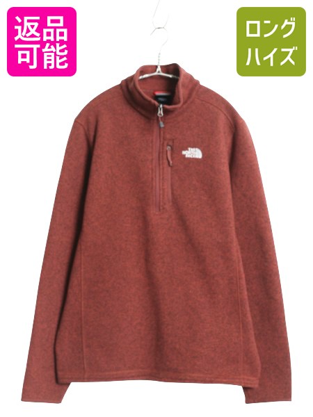 【6/10 最大半額×24h限定10%オフ!】 US企画 ノースフェイス ゴードン ライオンズ ハーフジップ フリース ジャケット メンズ L 古着 セーター ブルゾン ハイネック プルオーバー| 中古 The North Face 日本未発売 アウトドア フリースジャケット ジャンパー ニット ワンポイ