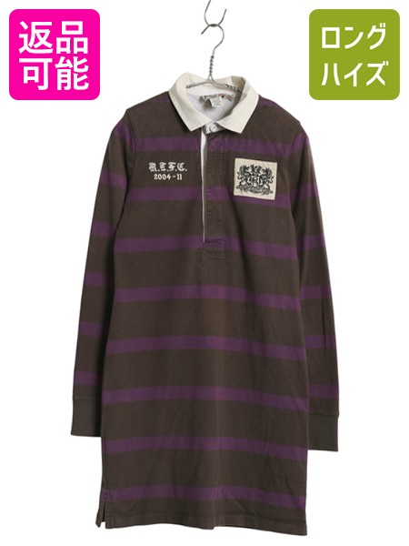 ラグビー ラルフローレン ボーダー ラガーシャツ ワンピース レディース M / ポロ コットン ラグビー ミニ丈 ひざ上丈 ワンピ ポロシャツ| 古着 中古 ...