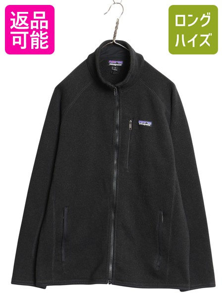 Fleece Jacket - 【5/30 48h限定 777円OFF×P4倍!!】 パタゴニア ベターセーター ジャケット メンズ M / 古着 15年製 フリース セーター フルジップ ブルゾン ハイネック アウトドア ブラック| 古着 中古 黒 Patagonia フリースジャケット ニット ジャンパー ジップアップ 前開き ワンポイ