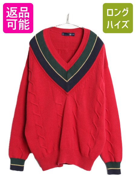 楽天市場】vネック セーター メンズ（柄ライン）の通販