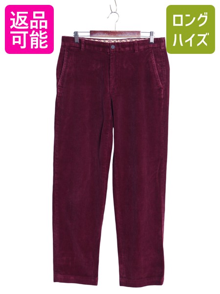 Rakuten - 【6/20 10名様限定1000円OFFクーポン!!】 ブルックスブラザーズ 太畝 コーデュロイ パンツ メンズ 34 32 古着 ノータック スラックス テーパード トラウザー ボトムス ワインレッド| 中古 Brooks Brothers CLARK コーデュロイパンツ タックなし コーズ コットンパンツ ジッ
