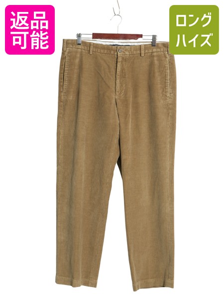 Rakuten - ブルックスブラザーズ 太畝 コーデュロイ パンツ メンズ 35 32 古着 ノータック スラックス ストレート ボトムス トラウザー 無地 ブラウン| 中古 Brooks Brothers HUDSON コーデュロイパンツ タックなし コットンパンツ ジッパーフライ シンプル ヘビーウェイト 茶 トラッド