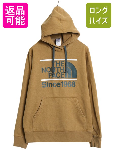 Rakuten - ノースフェイス プリント スウェット フード パーカー メンズ L / アウトドア トレーナー プルオーバー 裏起毛 トップス シンプル ブラウン| 古着 中古 The North Face スエット スウェットパーカー プリントパーカー フードパーカー ロゴパーカー フーディ ゆったり 茶 USED