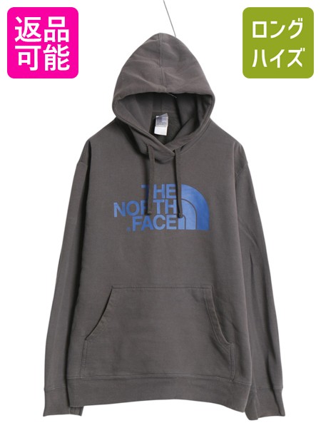 樂天商城 - 【6/7 最大半額×24h限定777円OFF!】 ノースフェイス プリント スウェット フード パーカー メンズ XL / アウトドア トレーナー プルオーバー 裏起毛 大きいサイズ トップス 灰| 古着 中古 The North Face スエット スウェットパーカー プリントパーカー フードパーカー ロ
