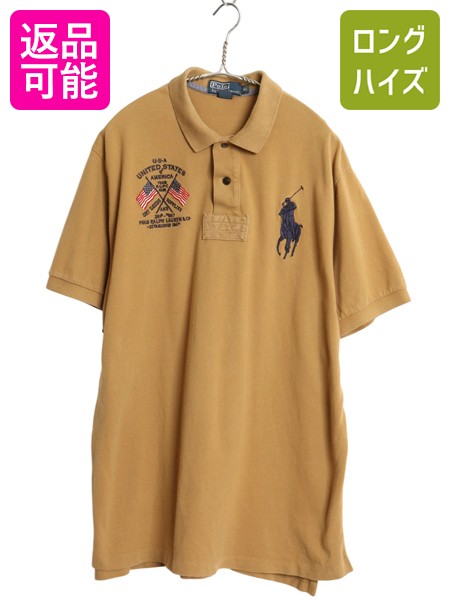 【5/6 48h限定10%OFFクーポン配布中!】 00s ビッグポニー ポロ ラルフローレン 鹿の子 半袖 ポロシャツ メンズ XL オールド 半袖シャツ ラガーシャツ タイプ 大きいサイズ 星条旗| 中古 00's 00年代 POLO RALPH LAUREN 半袖ポロシャツ 半袖ポロ ラグビー カノコ シャツ カッ