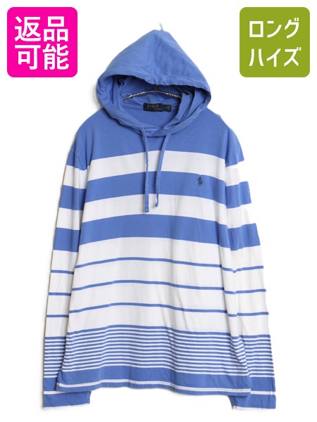 90s polo by ralph lauren ボーダー パーカー ネイビー 80年代 80s 90年代 90s ポロカントリー ラルフローレン 紺 ネイビー