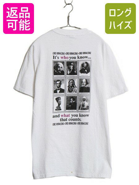 Rakuten - 90s USA製 ★ 偉人 フォト プリント Tシャツ メンズ M / オールド 企業物 アインシュタイン ベートーベン シェイクスピア 半袖Tシャツ 白| 古着 中古 90年代 90's アメリカ製 米国製 企業 ヘビーウェイト プリントTシャツ 白T HANES BEEFY カットソー ホワイト アメカジ