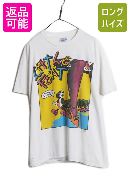 【6/14 48h限定777円OFFクーポン!!】 90s USA製 ★ リトルフィート ツアー イラスト プリント Tシャツ メンズ XL オールド 当時物 オフィシャル バンド ロック シングルステッチ| 古着 中古 90年代 90's アメリカ製 米国製 LITTLE FEAT 半袖Tシャツ プリントTシャツ バンドT