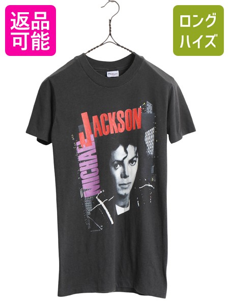 80s USA製 ★ マイケルジャクソン ツアー プリント Tシャツ メンズ XS レディース S 程/ ヴィンテージ 当時物 オフィシャル バンド 音楽 黒| 古着 中古 ブラック 80年代 80's ビンテージ アメリカ製 Michael Jackson グラフィック イラスト 半袖Tシャツ シングルステッチ