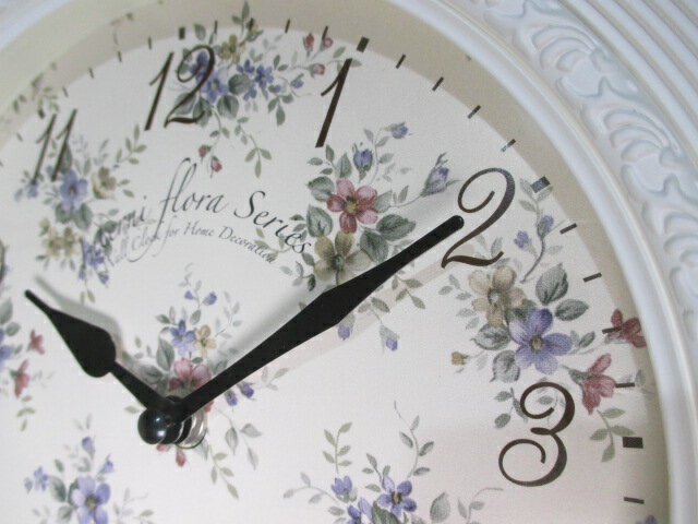 掛け時計 掛時計 時計 壁掛け アンティーク ロマンチック 姫系 インテリア ホワイト 白 薔薇雑貨 ローズ バラ クロック トケイ とけい かけ時計ホワイト掛け時計 大人 カワイイ ラグジュアリー wa18 [2]