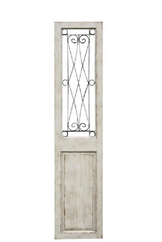 【お買い物マラソン 500円クーポン】 ロマンチック アンティーク アイアン家具 ドアアイアンデコ ホワイト ドア 大人 カワイイ メーカー直送　ai041のサムネイル