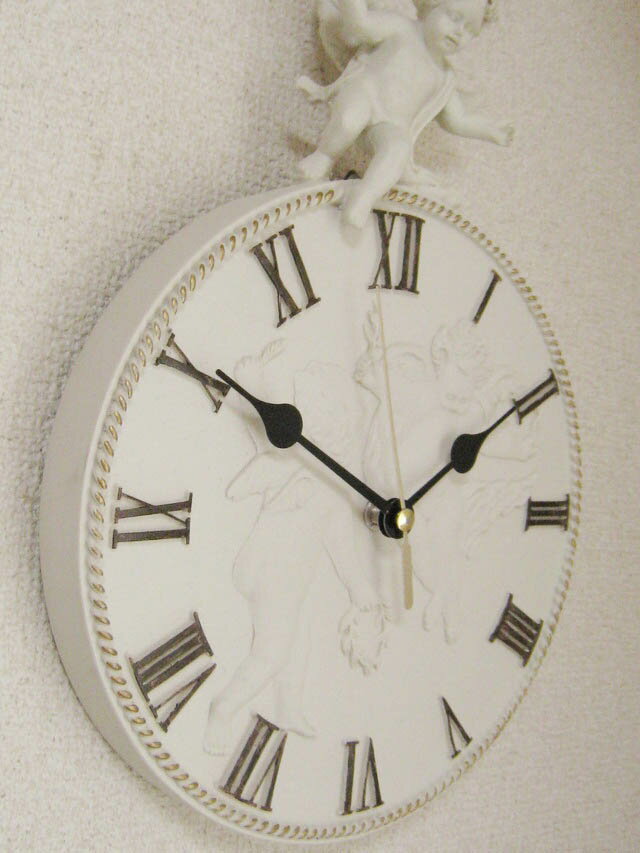 【お買い物マラソン 500円クーポン】 エンジェルラウンド時計wa152天使雑貨 天使グッズウォールクロック 海外受注生産 wa152