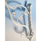 【 BLACK FRIDAY ポイント5倍】 両面時計 アンティーク シャビー 回転 アイアン 壁掛け時計 ブラケット時計 ウォールクロック ホワイト ロマンチック 姫系ラインストーン両面時計wa193w大人カワイイ新生活送料無料RCP 海外受注生産 wa193w [2]